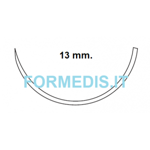 SUTURA IN SETA ago 1/2 cerchio cilindrico 13 mm.  USP 5/0 12 pz